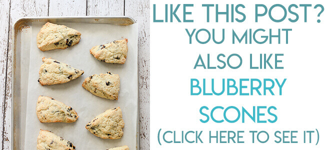 Navigational image leading reader to blueberry scones recipe