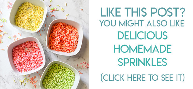 Navigational image leading reader to homemade sprinkles tutorial.