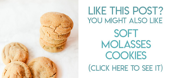 Navigational image leading reader to molasses cookie recipe.