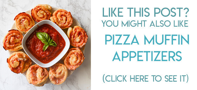 Navigational image leading reader to pizza muffin roll appetizer recipe