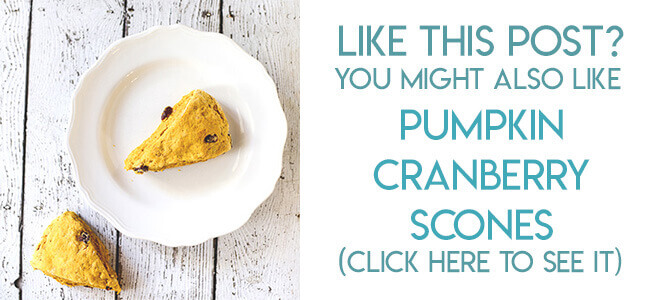 Navigational image leading reader to cranberry pumpkin scone recipe