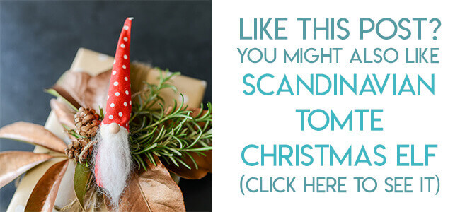 Navigational image leading reader to a Scandinavian tomte Christmas gnome tutorial