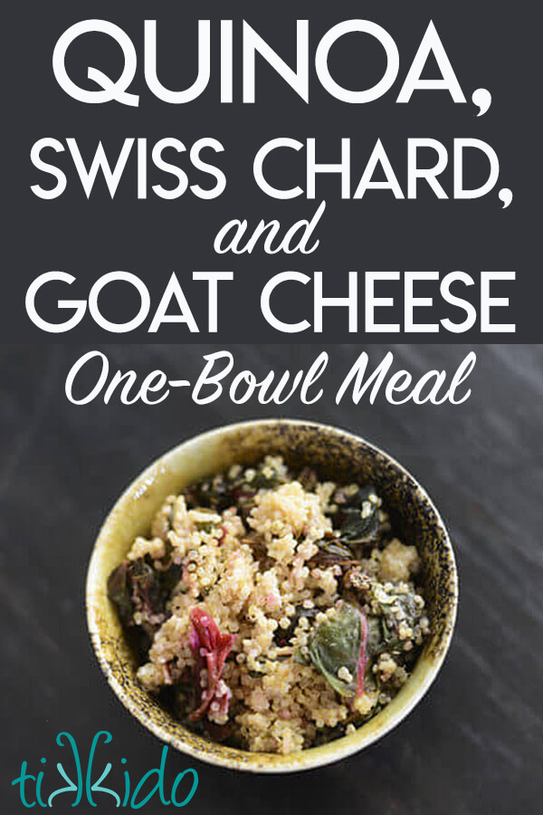 Quinoa Bowl Recipe quinoa bowl recipe with goat cheese and swiss chard.